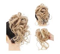 Moño Postizo de Pelo Extensión de cabello de moño ondulado rizado sintético Clip de garra desordenado Moño de pelo Moño de peluca rizada Garra en moño Extensiones de cabello de moños desordenados for