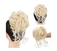 Moño Postizo de Pelo Extensión de cabello de moño ondulado rizado sintético Clip de garra desordenado Moño de pelo Moño de peluca rizada Garra en moño Extensiones de cabello de moños desordenados for