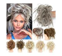 Moño Postizo de Pelo Extensiones de moño de cabello sintético Despeinado Updo Moño desordenado Pieza de cabello Rizado Elástico for el cabello Scrunchies Rizado Moño Cola de caballo Postizos for mujer