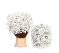 Moño Postizo de Pelo Messy Bun Scrunchie Chignon Hairpiece Curly Bun Extensiones Scrunchie Updo Hair Pieces Peines sintéticos en Messy Bun Hair Piece for mujeres Cabello Extensiones (Color : Q1 Gray