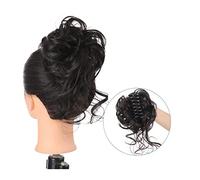 Moño Postizo de Pelo Messy Hair Bun Postizo for mujer Clip en garra Piezas de cabello Sintético Wave Curly Chignon Super Long Tousled Updo Hair Bun Extensiones for uso diario Cabello Extensiones (Col
