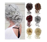 Moño Postizo de Pelo Moño desordenado for mujer, moño despeinado, extensión de moño, banda elástica, moño rizado ondulado, coleta, for uso diario Cabello Extensiones (Color : 4H27)