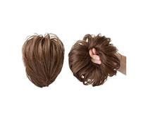 Moño Postizo de Pelo Moños de pelo liso, pieza de cabello sintético, moño desordenado, Scrunchies con banda de goma elástica, extensión de moño Updo, postizos de cola de caballo for mujeres Cabello Ex