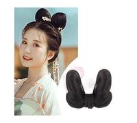 Moño Postizo de Pelo Peluca antigua china sintética, tocado Hanfu, moño for el pelo, tocado Retro elegante, accesorios for pelucas de Cosplay for mujeres chinas antiguas Cabello Extensiones (Color :
