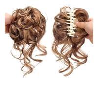 Moño Postizo Extensión de moño con pinza de garra desordenada sintética, accesorio for el cabello for mujeres, moño, coletero, pieza for el cabello, cola de caballo Hair Extensions(Bleach Blonde)