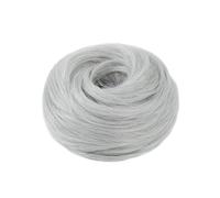 Moño Postizo Extensiones de moño de pelo sintético, coleteros elásticos for cabello liso, moños, recogidos tipo donut for mujeres Hair Extensions(Light Silver Grey)