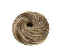 Moño Postizo Extensiones de moño de pelo sintético, coleteros elásticos for cabello liso, moños, recogidos tipo donut for mujeres Hair Extensions(Brown+blonde)