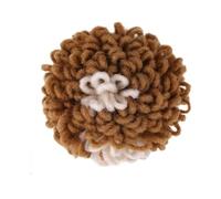 Moño Postizo Moño afro con cola de caballo y cordón, postizos de rastas, moños sintéticos con clip for mujeres negras Hair Extensions(Khaki+White)