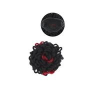Moño Postizo Moño de pelo sintético, moño afro, moño alto con cordón, cola de caballo, moño de pétalos, extensiones de cabello sintético Hair Extensions(1B-Bug)