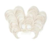 Moño Postizo Moño sintético desordenado con peine lateral, clip for el cabello, moño natural liso, estilos ajustables versátiles, postizo for mujer Hair Extensions(White Blonde)