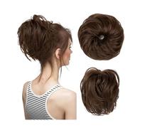 Moño Postizo Moño sintético desordenado falso, banda rizada, coletero, pieza elástica for el cabello, moño, cola de caballo, recogido for mujer Hair Extensions(Medium ash brown)