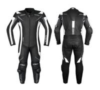 Mono profesionales perforadas Piel de la Moto protectores CE verano Negro