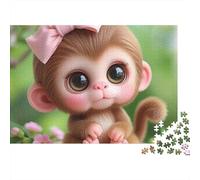 Mono Puzzle 1000 Piezas Bow Mono Cartón Premium para Niños 12+ Reunión Amigos para Entrenar La Mente Oferta Mejor Regalo 70x50cm/1000pcs