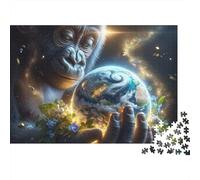 Mono Puzzle Adultos 1000 Piezas Mono & Earth Cartón para Parejas Noche Familiar para Entrenar La Mente Oferta Mejor Regalo 38x26cm/1000pcs