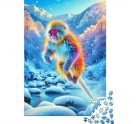 Mono Puzzle De 1000 Piezas Animal Rompecabezas Hombres Y Mujeres De Madera para Adultos Obra De Arte Regalo 1000pcs (75x50cm)