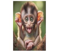 Mono Puzzle de Madera 1000 Piezas para Adultos Y Niños, Puzzles Imposible, Juego De Paciencia Colorido, De 12 Años 78×53cm