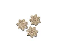 Mono-Quick 3 estrellas beige - Parches Termoadhesivos Bordados Aplique Para Ropa, Tamaño: 1,5 x 1,5 cm