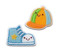 Mono Quick Dúo de conjuntos 2 piezas - Parches Termoadhesivos Bordados Aplique Para Ropa, Tamaño: 2,5 x 3 cm