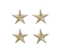 Mono-Quick GmbH Aplicaciones - Fashion and Home - Parches Ropa se Puede Planchar Estrellas Aprox. 1,7 cm, Plateado, 4 Unidades
