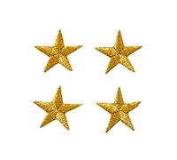 Mono-Quick GmbH Aplicaciones Fashion and Home se Puede Planchar Estrellas Aprox. 1,7 cm, Dorado, 4 Unidades