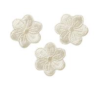 Mono-Quick GmbH Aplicaciones para niños y niños; se Puede Planchar, diseño de Flores, Color Crema, 3 Unidades