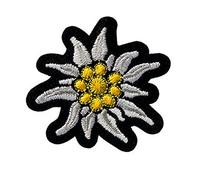 Mono-Quick GmbH - Parche, terciopelo, aprox. 5 x 5 cm, diseño de flor de las nieves, adecuado para plancha, 1 unidad