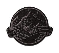 Mono Quick Go Wild negro - Parches Termoadhesivos Bordados Aplique Para Ropa, Tamaño: 5,5 x 6,5 cm