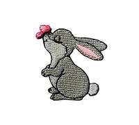 Mono-Quick - Parche termoadhesivo, 4,0 x 4,0 cm, diseño de conejo con mariposa