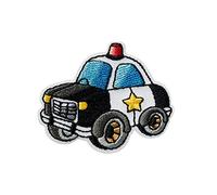 Mono-Quick Parche termoadhesivo, diseño de coche de policía, 5,0 x 4,0 cm