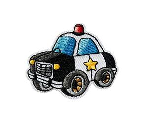 Mono-Quick Parche termoadhesivo, diseño de coche de policía, 5,0 x 4,0 cm