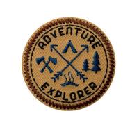 Mono-Quick Parche termoadhesivo para planchar para exterior con texto Adventure Explorer (5,3 cm)