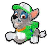 Mono-Quick Patrulla Canina Rocky Parche Termoadhesivo 7 x 6,4 cm para Niños con Super Cachorros Perro Héroe Aventura, Ropa Coser Manualidades Regalo Idea