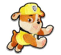Paw Patrol Patrulla Canina Rubble - Parches Termoadhesivos Bordados Aplique Para Ropa, Tamaño: 6,1 x 6,3 cm