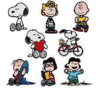 Mono-Quick Peanuts Snoopy Set 8 piezas - Parches Termoadhesivos Bordados Aplique Para Ropa