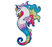 Mono Quick Unicornio de caballito de mar Parche termoadhesivo, aplicación con plancha