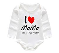 Mono recién Nacido para bebés niños niñas Estampado de Letras Body Ropa Casual Blanco 3-6 Meses