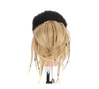 Moño recto sintético con extensión de trenzas, moño desordenado, cola caballo, aro for el cabello, accesorios for for mujeres, pelucas naturales Pieza de Pelo de Moño Desordenado