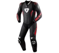 REV'IT! Traje de cuero de una sola pieza Argon 3 perforado negro-rojo Talla 50 Hombre