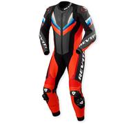 Revit Quantum 3 Traje de cuero de moto de una pieza perforado, negro-rojo, tamaño 52 para Hombres