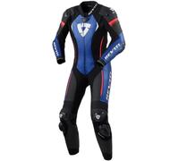 Revit Xena 4 Traje de cuero de motocicleta de una pieza para mujer, negro-azul, tamaño 40