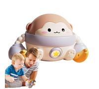 Mono rodante con música ligera, juguete mono rastrero rodante - Juguete musical para monos que aprenden a gatear | Juguetes con animales rastreros y rodantes con luz y mu