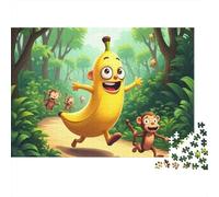 Mono Rompecabezas 1000 Piezas Disfraz de plátano Cartón para Niños 12+ Regalo Navidad para Entrenar La Mente Mejor Regalo 70x50cm/1000pcs