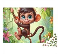 Mono Rompecabezas 1000 Piezas Swing Mono Cartón para Niños 12+ Regalo Navidad para Entrenar La Mente Mejor Regalo 38x26cm/1000pcs