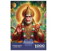 Mono Set De 1000 Piezas Papel Reciclado Hindu Deity Mono in Ornate Setting Puzzle Familiar Aficionados A Los Ocio En Casa Entretenimiento Fin De Semana Fácil Almacenar 52x38cm/1000pcs