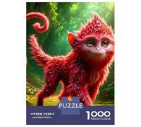 Mono Set De 1000 Piezas Papel Reciclado Red Mono in Lush Tropical Jungle Puzzle Familiar Aficionados A Los Rompecabezas Atractivo Actividad Vinculación Familiar 70x50cm/1000pcs