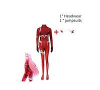 (Mono, XXL) Disfraz de cosplay de Darling In The Franxx Zero Two 02, conjunto de conejita, leotardo