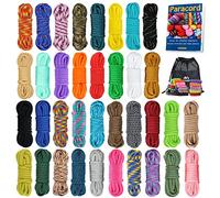 MONOBIN Kit combinado de 36 colores Paracord 550 de 3 m, kit de fabricación de pulseras de paracaídas, collar de perro, idea para regalo (36 colores A)