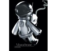 Monochromatic- Decorative coffee table book huge black and white silver spaceman cover design: A Large Statement Table Book (HARDCOVER) | Decoration for Home | Miscellaneous COLOURED PICTURES
