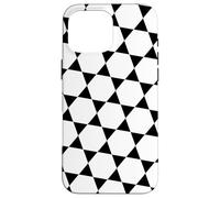 Monochrome B&W Hexagon Honeycomb Triangles Stars Pattern Carcasa para iPhone 16 Pro MAX