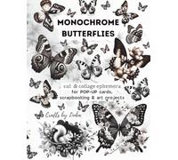 MONOCHROME BUTTERFLIES cut & Collage Ephemera: for POP-UP cards, scrapbooking & Art Projects